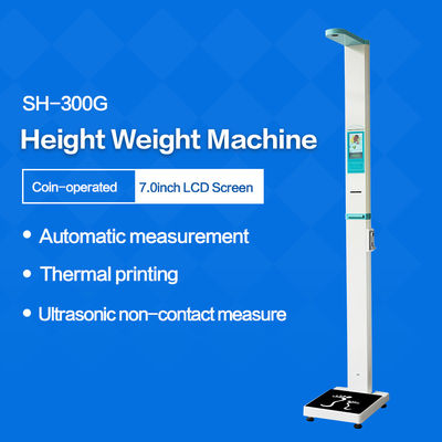 Ultrasonic Coin Operated Height Weight Bmi Machine