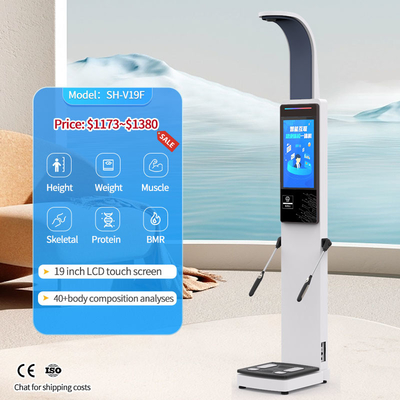 Professional 8 Electrodes Body Composition Fat Analyzer Height Weight Scale with Printer
