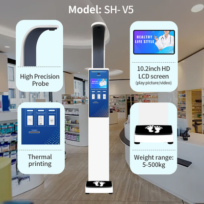 Medical Digital Scale 500kg Standing Weight and Height Measurement Machine with Printing