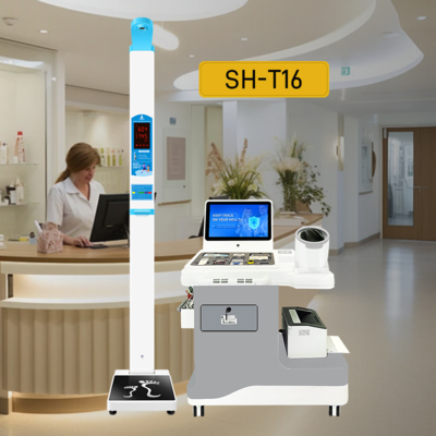 Quiosco de control de salud con monitor de presión arterial Bluetooth