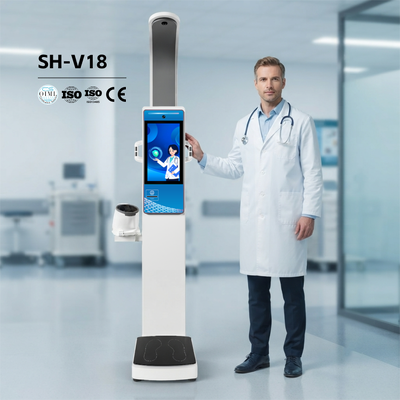 Máquina todo en uno de altura y peso, puede medir altura, peso y presión arterial, máquina todo en uno con monitor de presión arterial